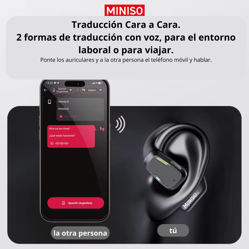 Auriculares Bluetooth Traductores Varios Idiomas